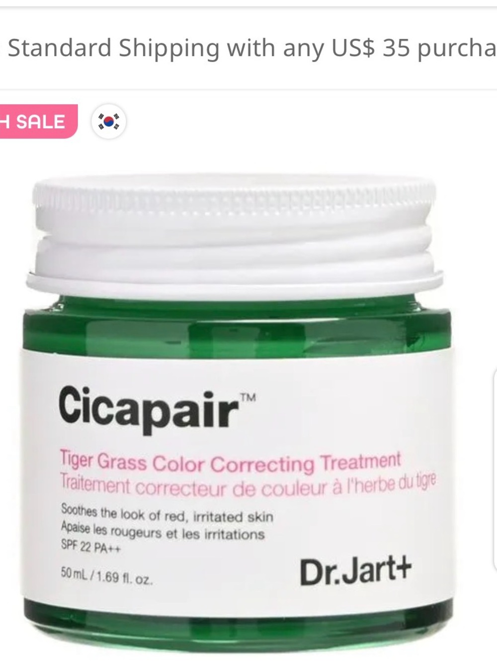 Dr. Jart Cicapair Tiger Grass Color Correcting Treatment